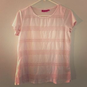 Elle peach top, short sleeves, size medium