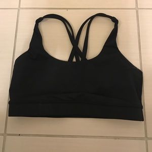 Black Lululemon Energy sports bra. Size 6.