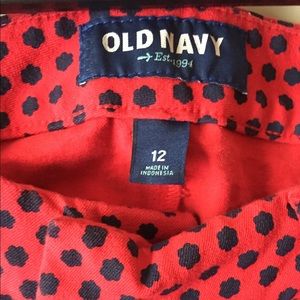 Preppy red and blue ankle pants