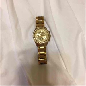 Gold Fossil Watch