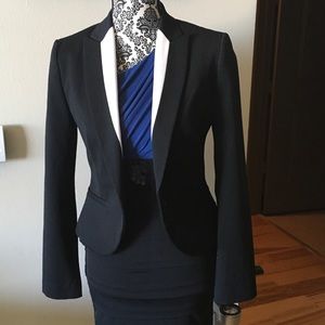 Express Black and White Suite Jacket