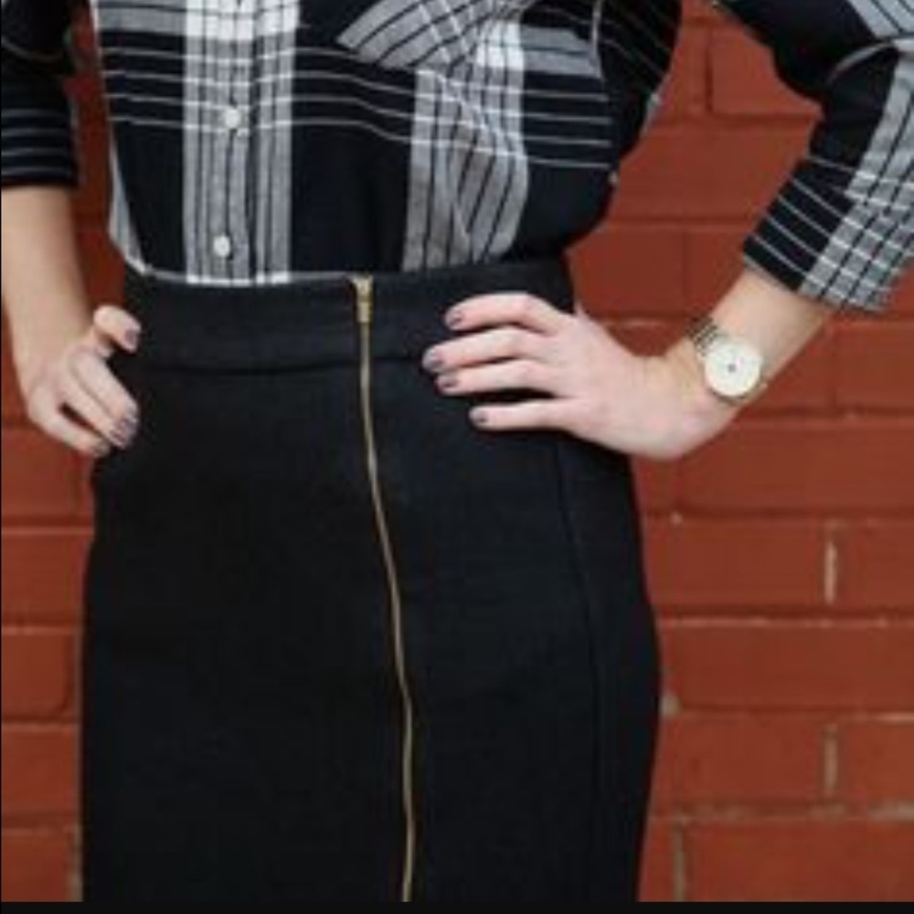 ๐SALE! NWOT. Skirt. Front Exposed Gold Zipper. - Picture 1 of 4