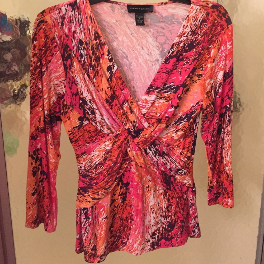 3/4 length sleeve cable and Gauge top