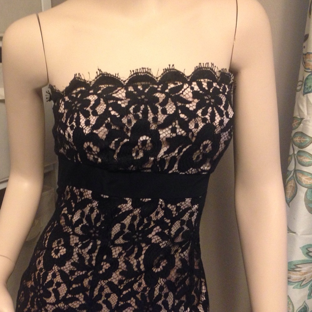 White House Black market lace overlay LBD