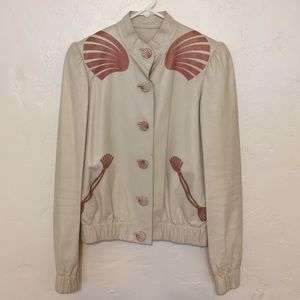 Marc Jacobs vintage cream leather jacket