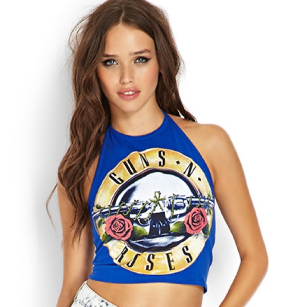 Guns N' Roses Halter Crop Top