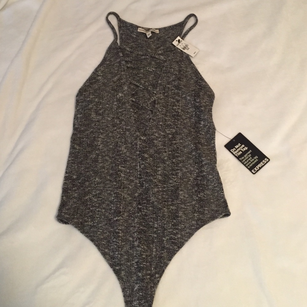 NEVER WORN medium Express lace up bodysuit