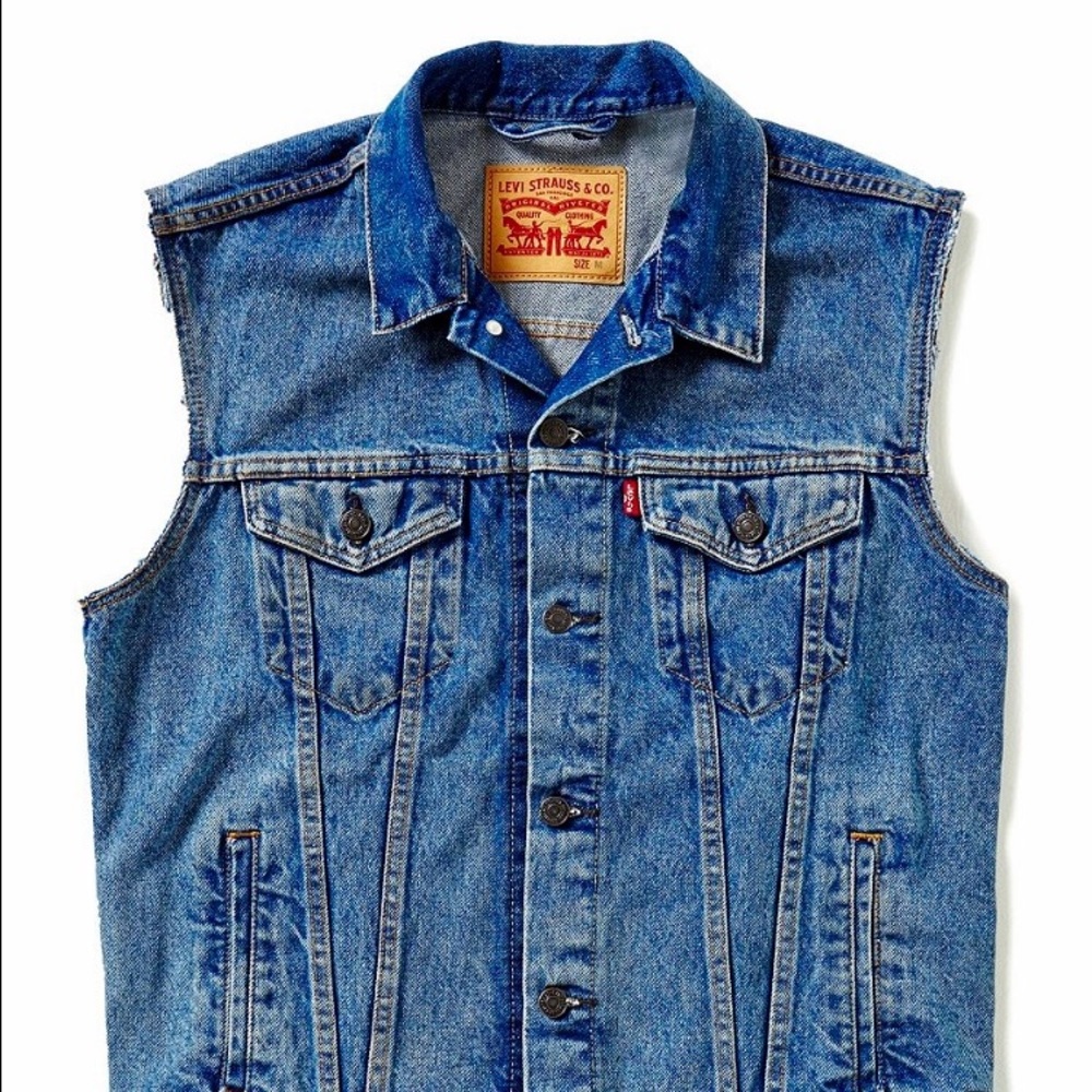 Sleeveless jean vest