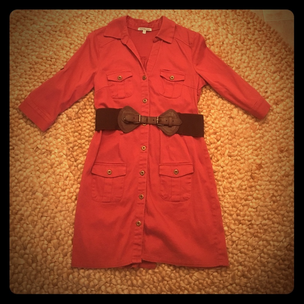 Casual Dress with Waist Belt