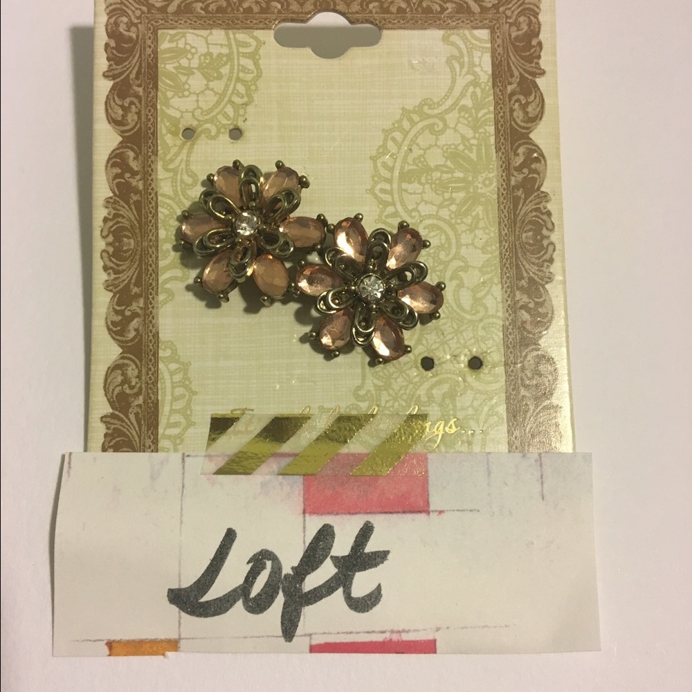 Crystal bronze earrings