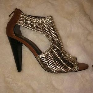 Gold sandals size 6.5 by Vince Camuto
