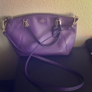 Today & Tmrw ONLY😍 Purple leather Coach purse