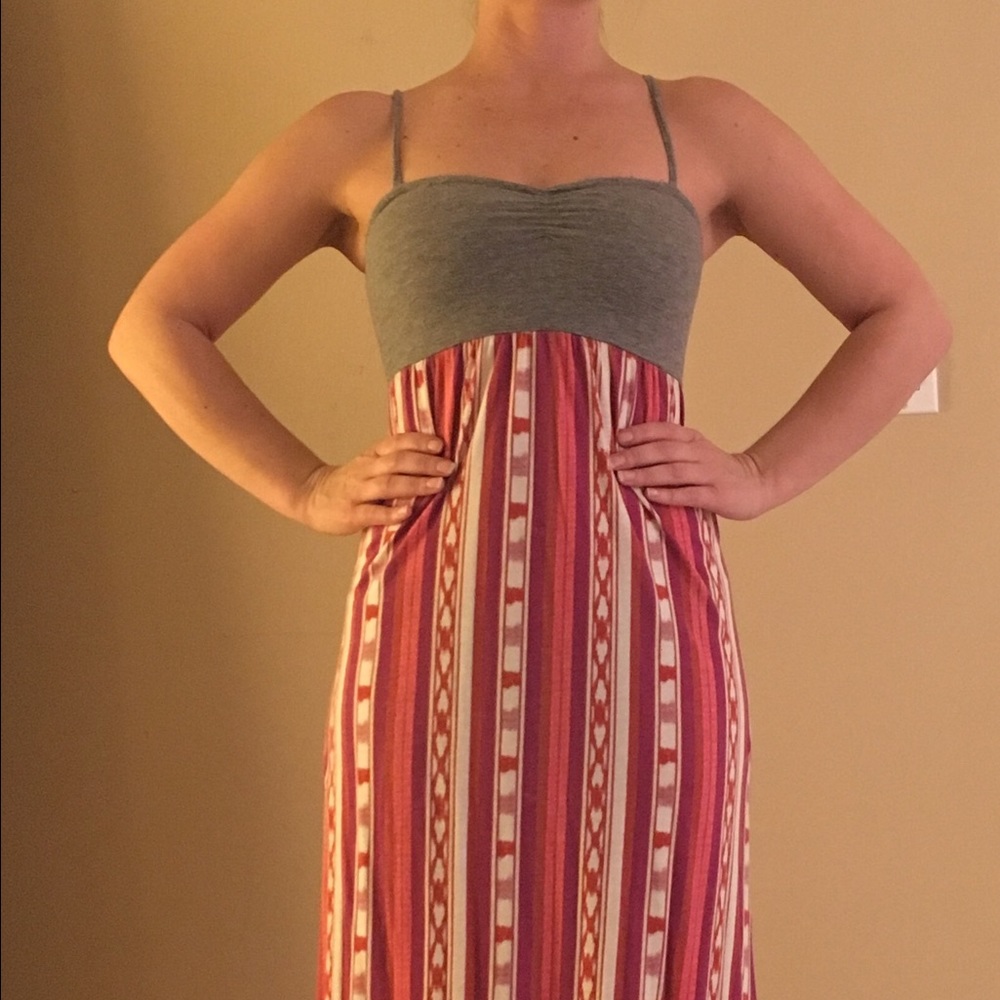 Rocky maxi dress with tribal print
