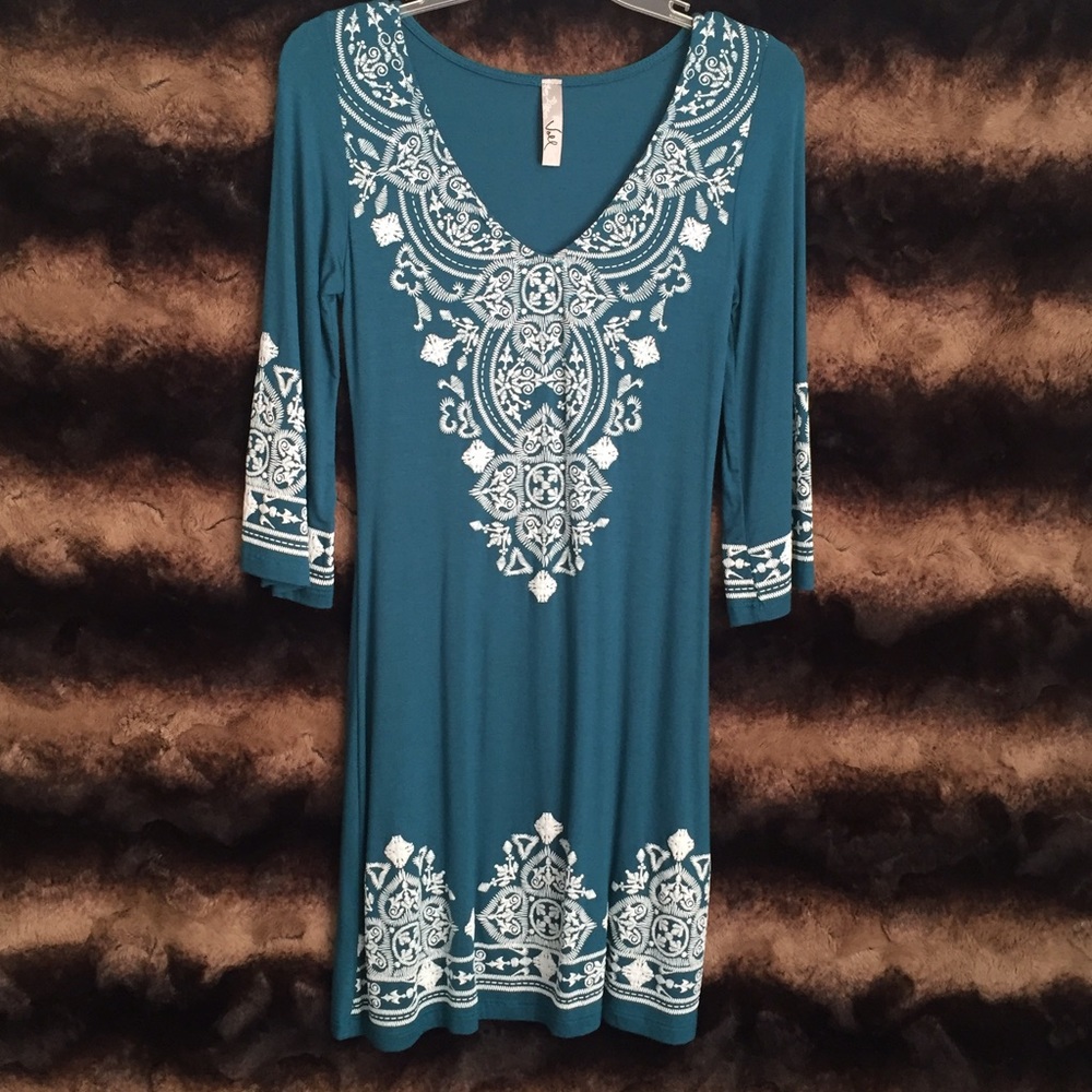 Teal Green Dress