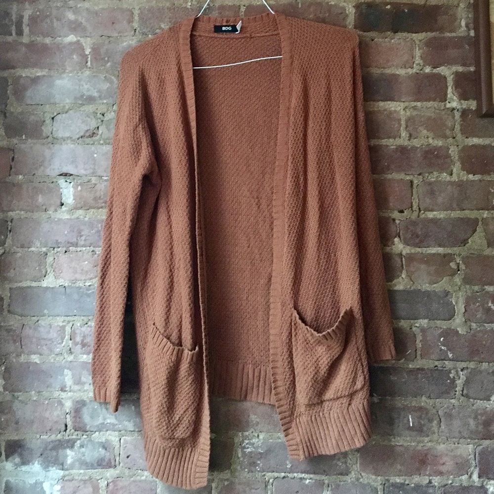 URBAN OUTFITTERS Burnt orange open cardigan