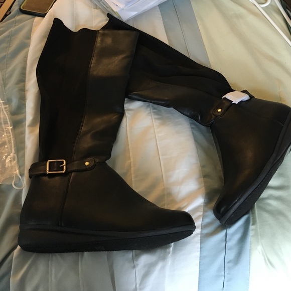 cushion walk knee high boots