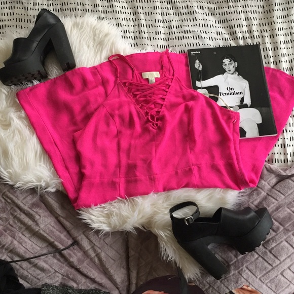 SOLD Forver 21 Plus Lace Up Skater Dress - Picture 3 of 4