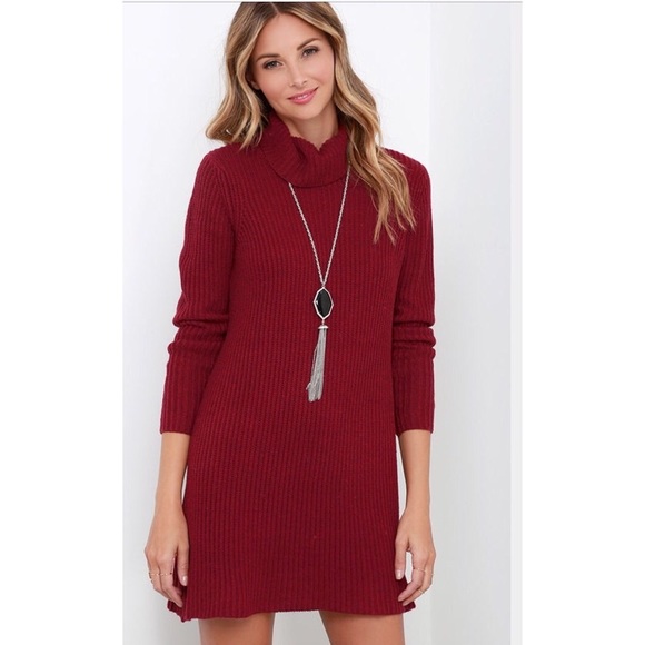 Lulu's Dresses & Skirts - Red Lulu's Sweater Dress Lulu's Dresses & Skirts - Red Lulu's Sweater Dress