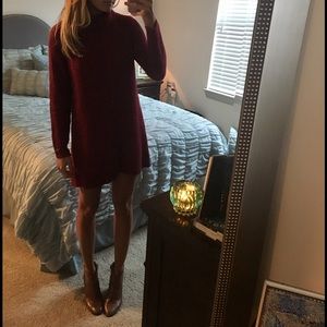 Lulu's Dresses - Red Lulu's Sweater Dress Lulu's Dresses - Red Lulu's Sweater Dress