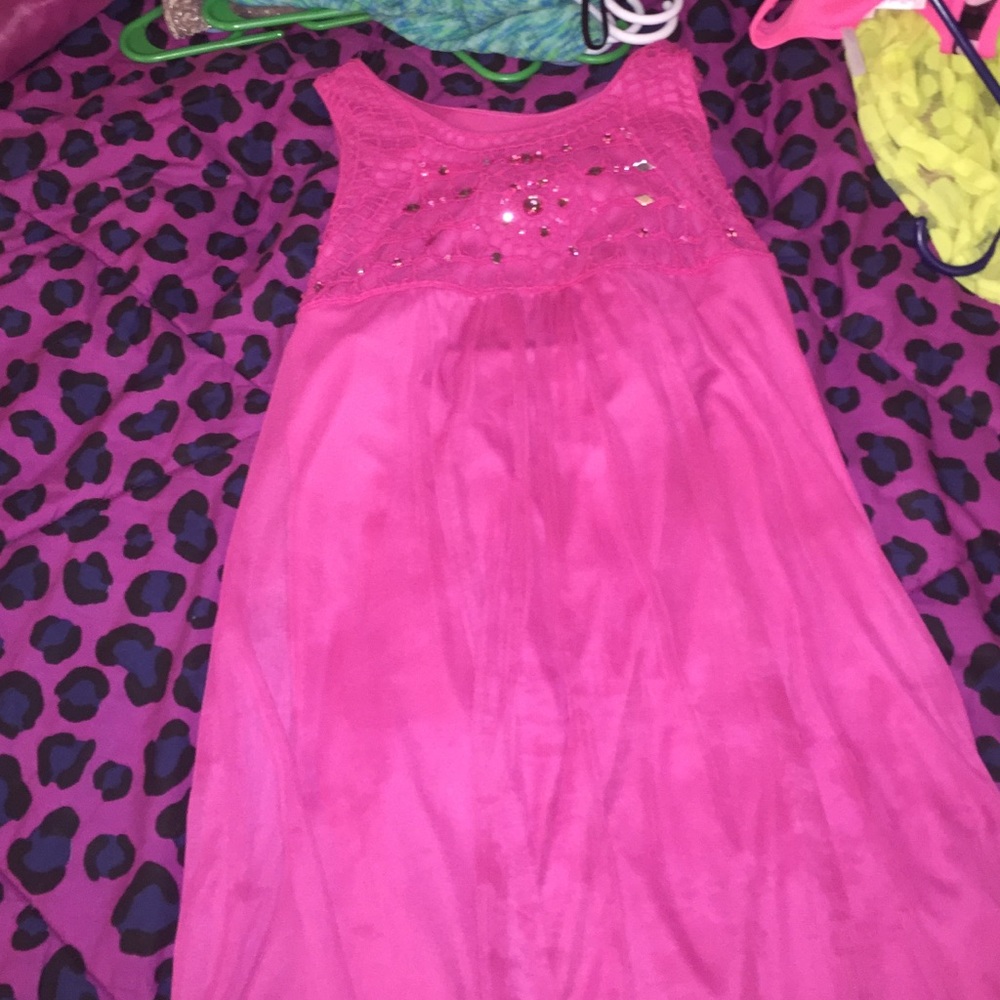 Pink beaded flowy top