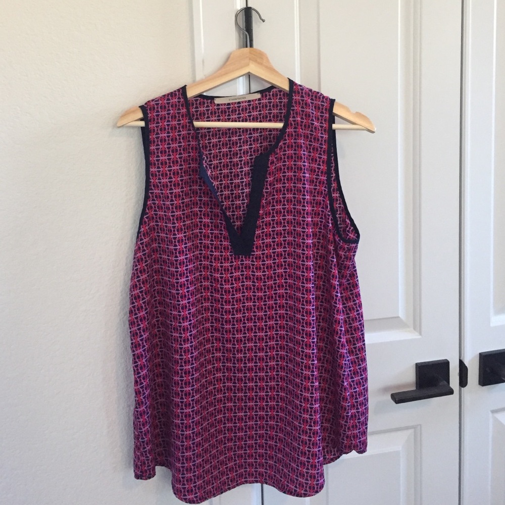Split neck 41 Hawthorn sleeveless blouse