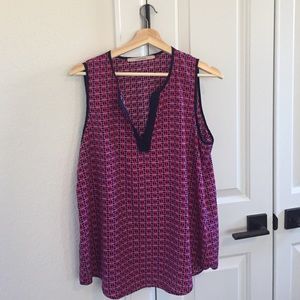 Split neck 41 Hawthorn sleeveless blouse
