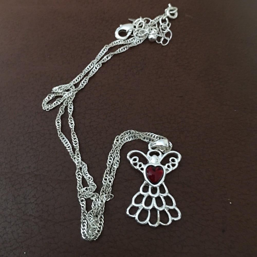Garnet Angel necklace