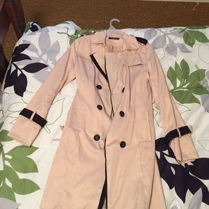 Pink/Black trench coat
