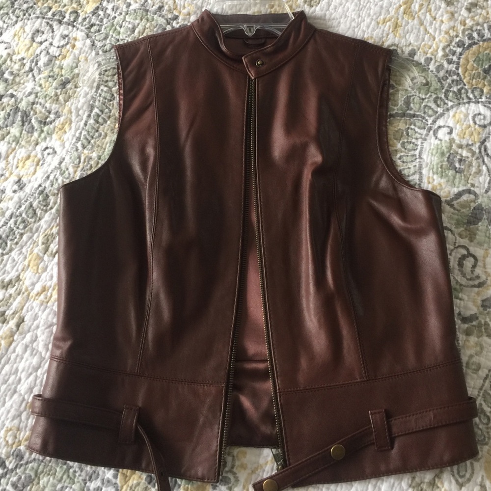 Cabi leather vest