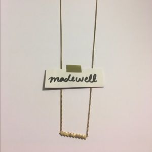 Gold Madewell arrow necklace