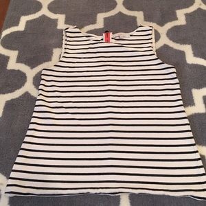 Black and white striped Loft tank top