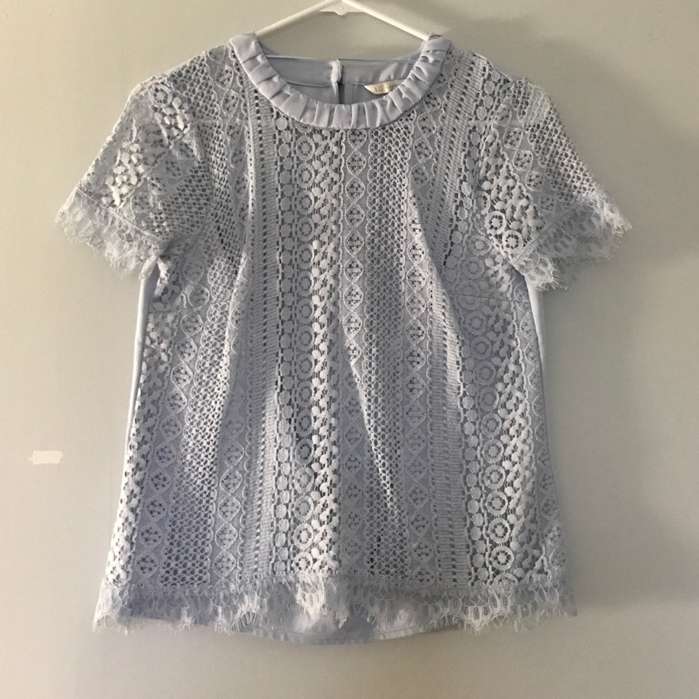 Periwinkle Lace Blouse Top