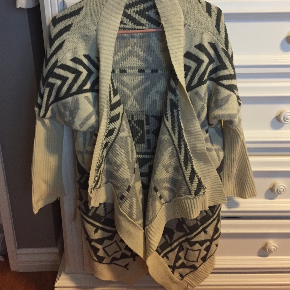Cream sweater wrap