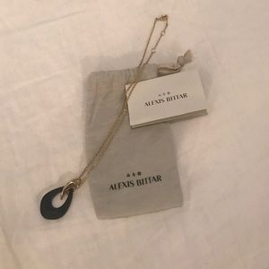 Alexis Bittar black and gold necklace