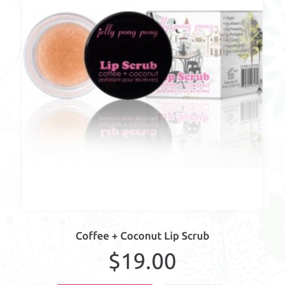 Coconut and coffee lip scrub