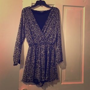 Black and white romper with unique design