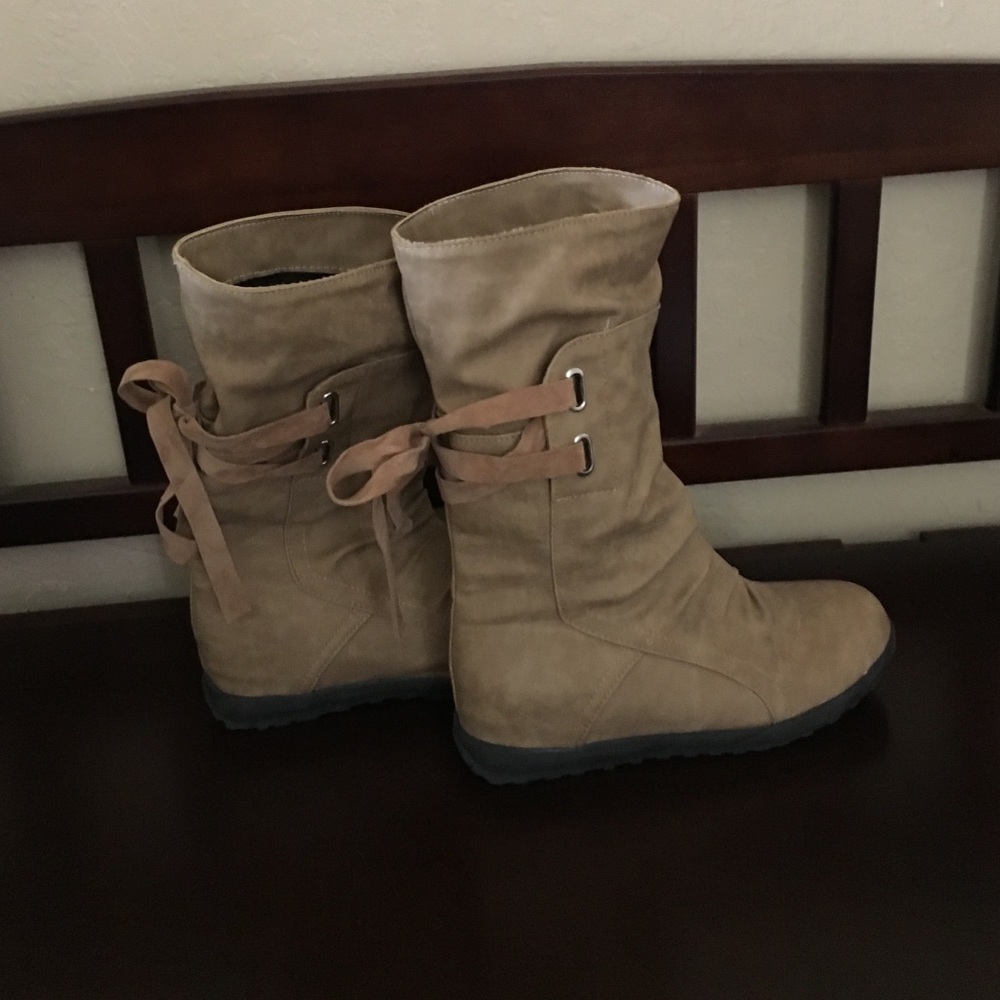Cute lace back boots
