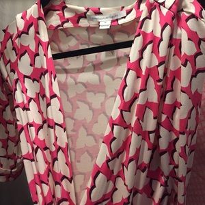 Pink DVF wrap dress - size 10