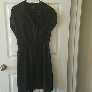Navy Dress with Elastic Waist
