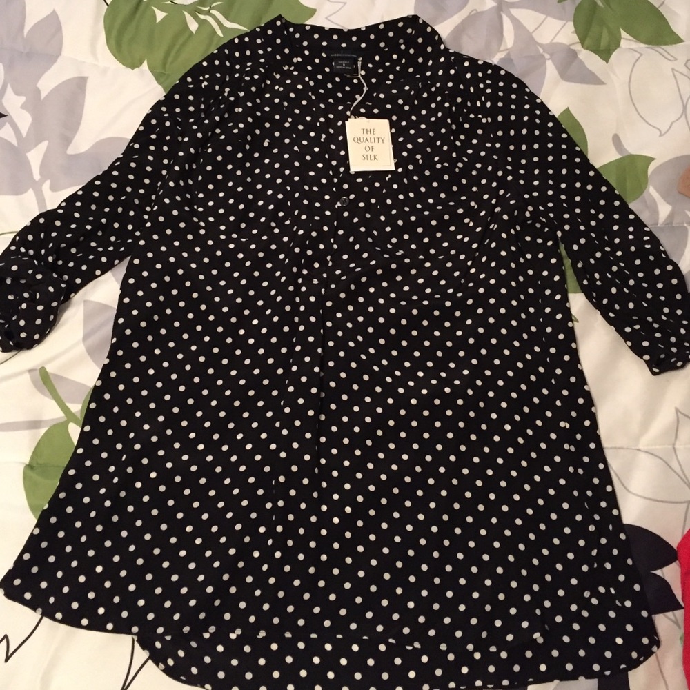 Silk polka dot shirt