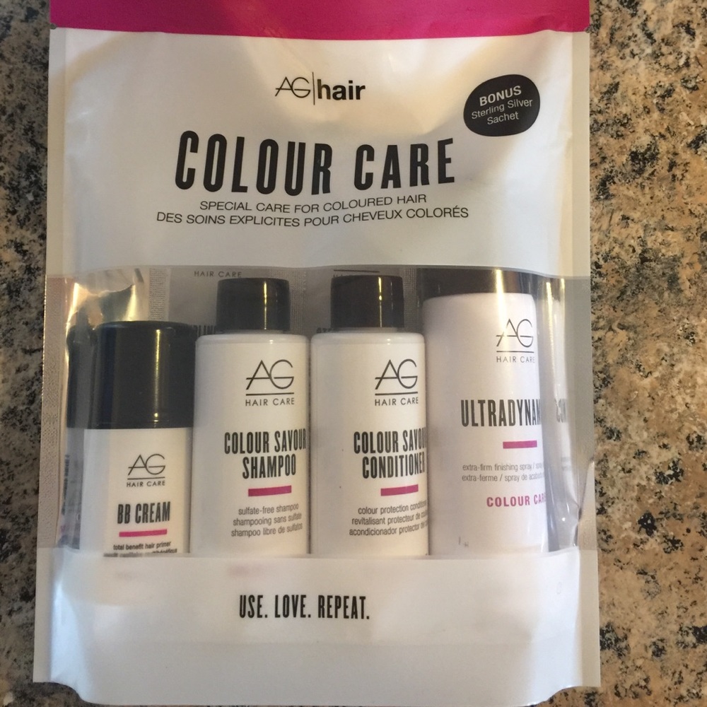 AG hair-colour care trial pack.
