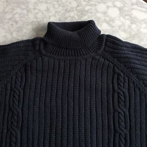 Brooks brothers cotton cable turtleneck sweater