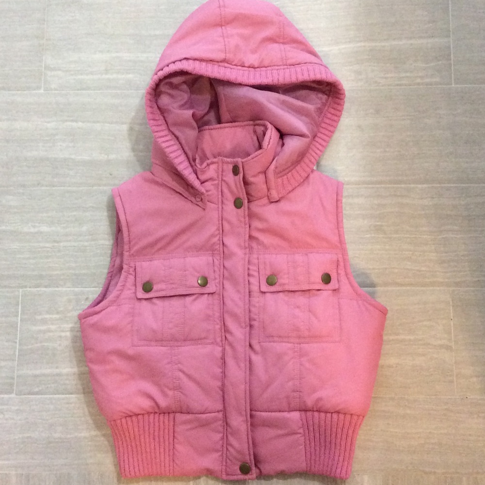 Pink Hooded Vest