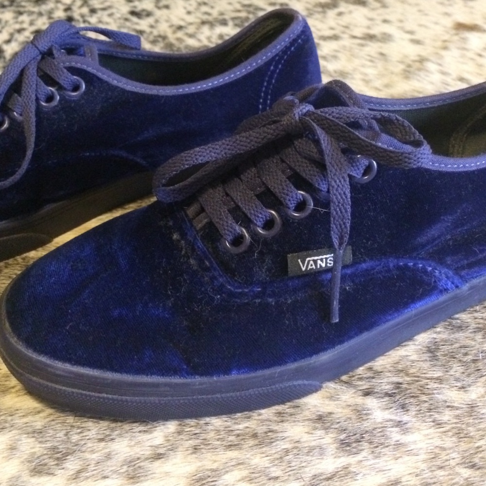 Blue velvet Vans
