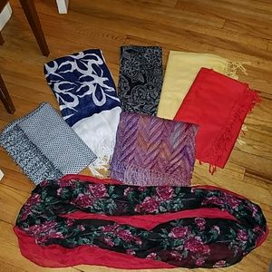 Lot of 8 Pashminas and Scarves!