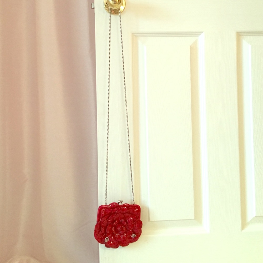 Small Brighton Red Rose Purse
