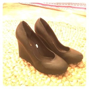 Brown Leather Wedges