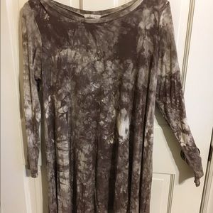 Tie dyed brown and cream Vestique tunic!
