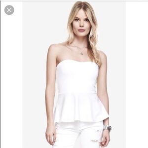 Express Tops - Express white strapless peplum!