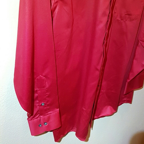 Geoffrey Beene Red Dress Shirt - M - NWT - Picture 4 of 4